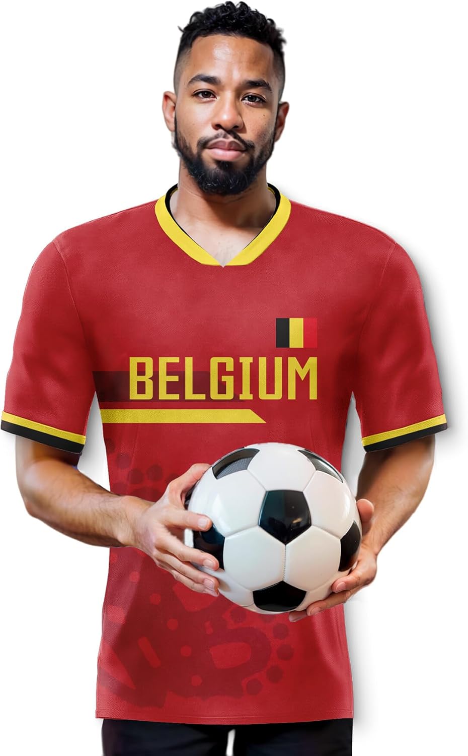 Men's Soccer Jersey Shirts Flag Polka Dot Pattern Uniforms Fashion Shirts Gifts for Soccer Fans Men S-3XL - Image 2