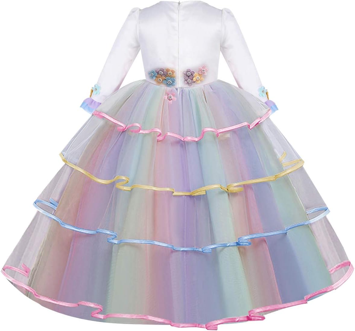 MYRISAM Girl's Unicorn Birthday Princess Long Sleeve Tulle Dress Wedding Christmas Party Performance Pageant Ball Gowns - Image 2