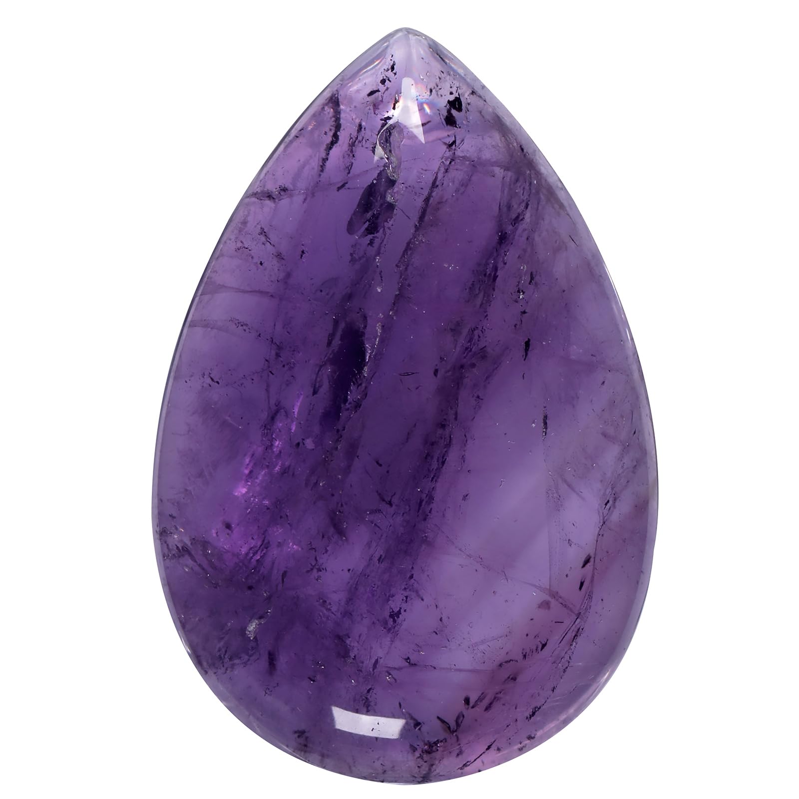 Pierre de cristal améthyste naturelle 20x30mm pour cabochon et loisirs créatifs