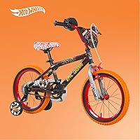 Vista 6 de Dynacraft Hot Wheels Boys BMX Bikes Sizes 12" - 18" for Ages 3-9 Years in red, Black, with Handlebar rev Grip Play Feature