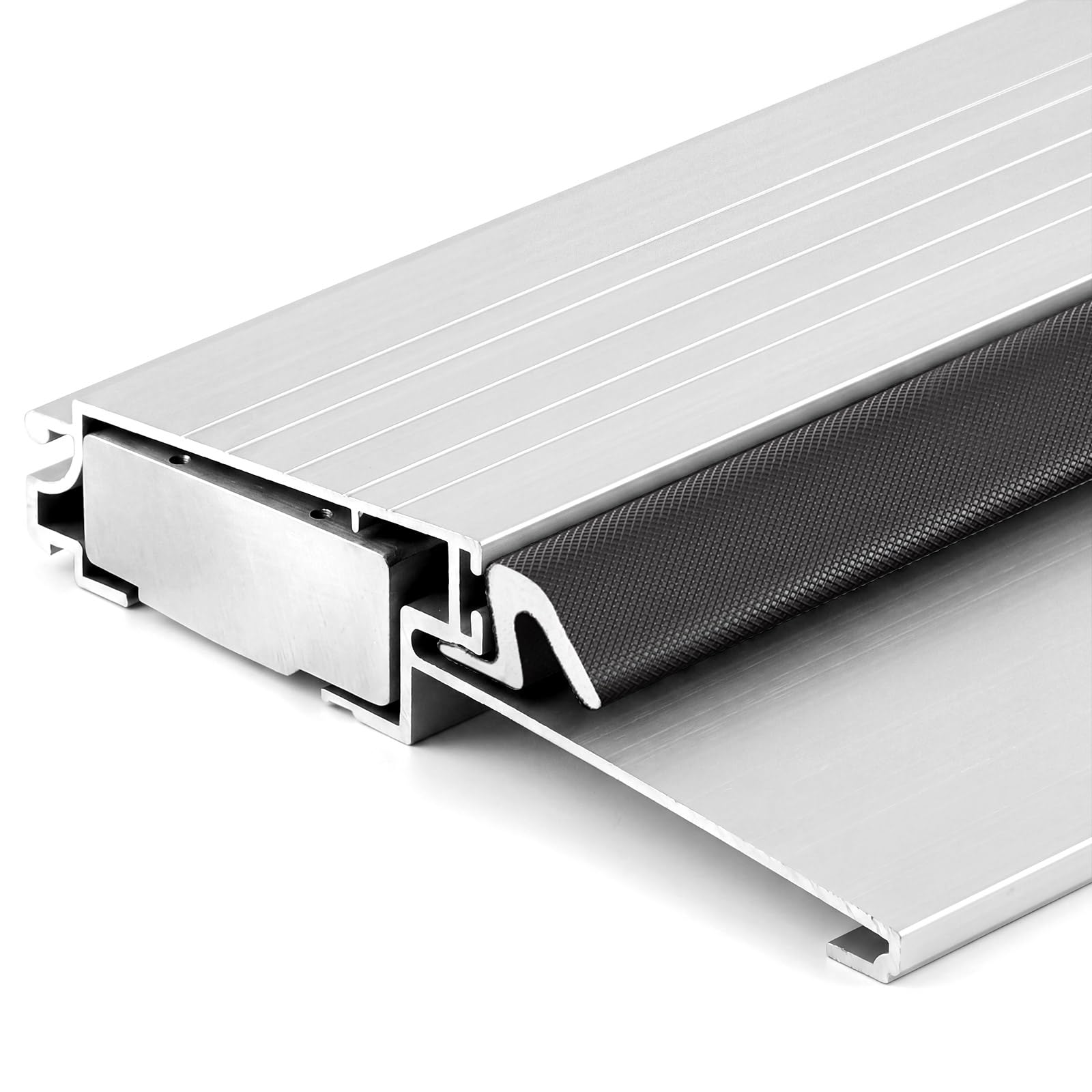 Blulu 72" 4 9/16" Aluminum Exterior Door Threshold Swing Threshold Heavy Duty Aluminum Door Sill Pan for Weatherproof &amp; Easy Install for Residential/Commercial Use (Silver)