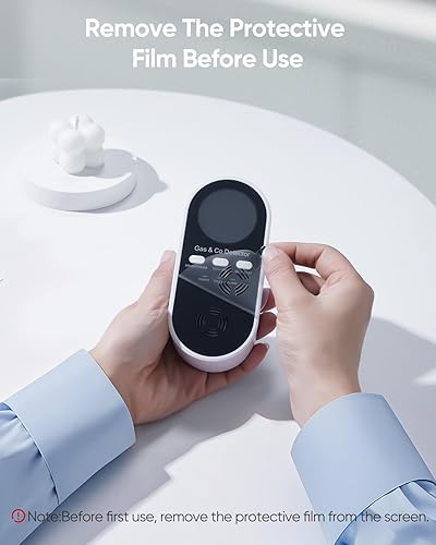 Miniatura 8 de Detectores de monóxido de carbono 5 en 1, detector de fugas de gas natural, detector de CO con respaldo de batería y enchufe, pantalla digital HD,