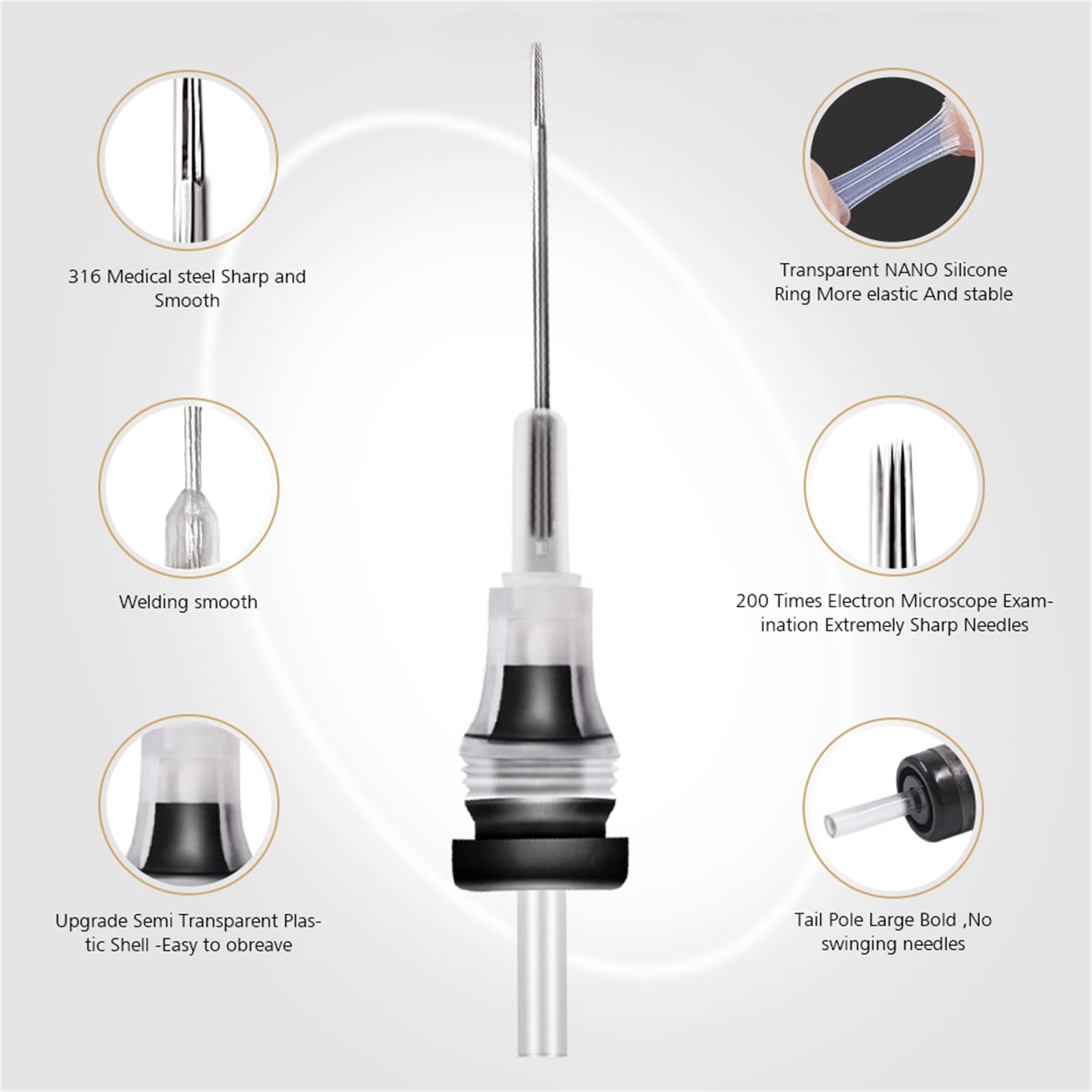 Aghi Per Macchina Tatuaggi Aghi Per Tatuaggio Monouso - Set 10-20 - Foto 9