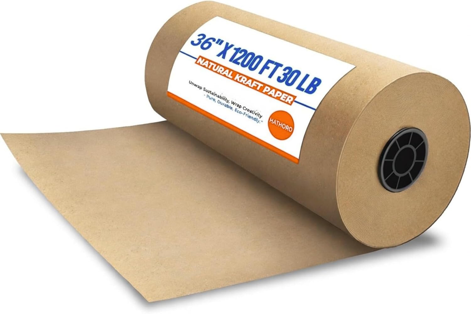 (24" x 1200 feet) Natural Kraft Paper | Large Recycled Brown Kraft Packing Paper Roll for Packaging, Shipping, Void Filling, and Kids' Art Projects