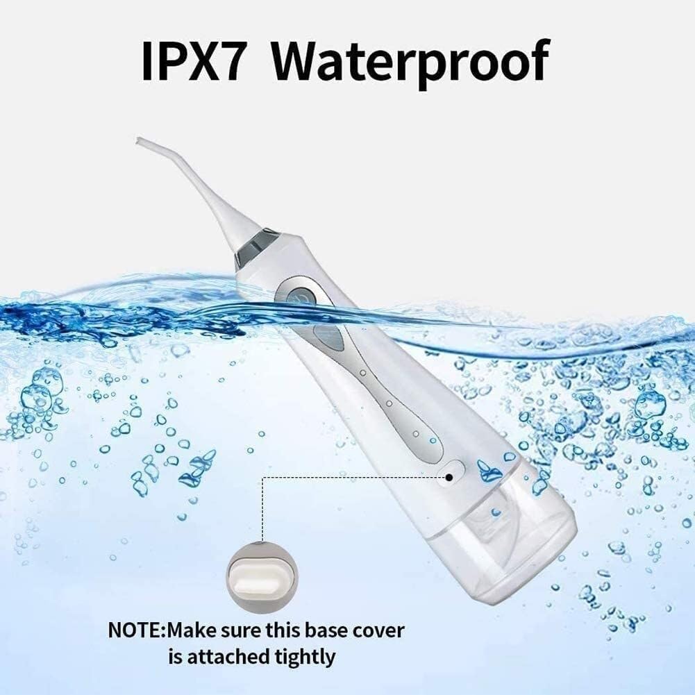 Idropulsore for denti senza fili, 230 ml Irrigatore orale professionale, portatile e ricaricabile IPX7 impermeabile Potente durata della batteria Detergente for viaggi a casa, apparecchi ortodontici e