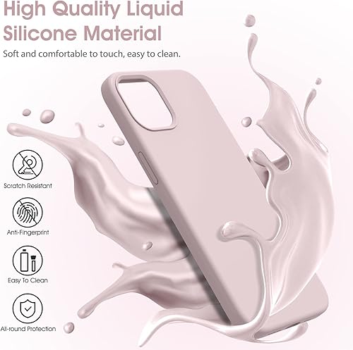 Miniatura 2 de Flyzoo Liquid Silicone Case for iPhone 13 Mini (5.4''), Scratch-Resistant, Anti-Fingerprint, Shockproof Protective Slim Phone Case, 4-Layer Cover