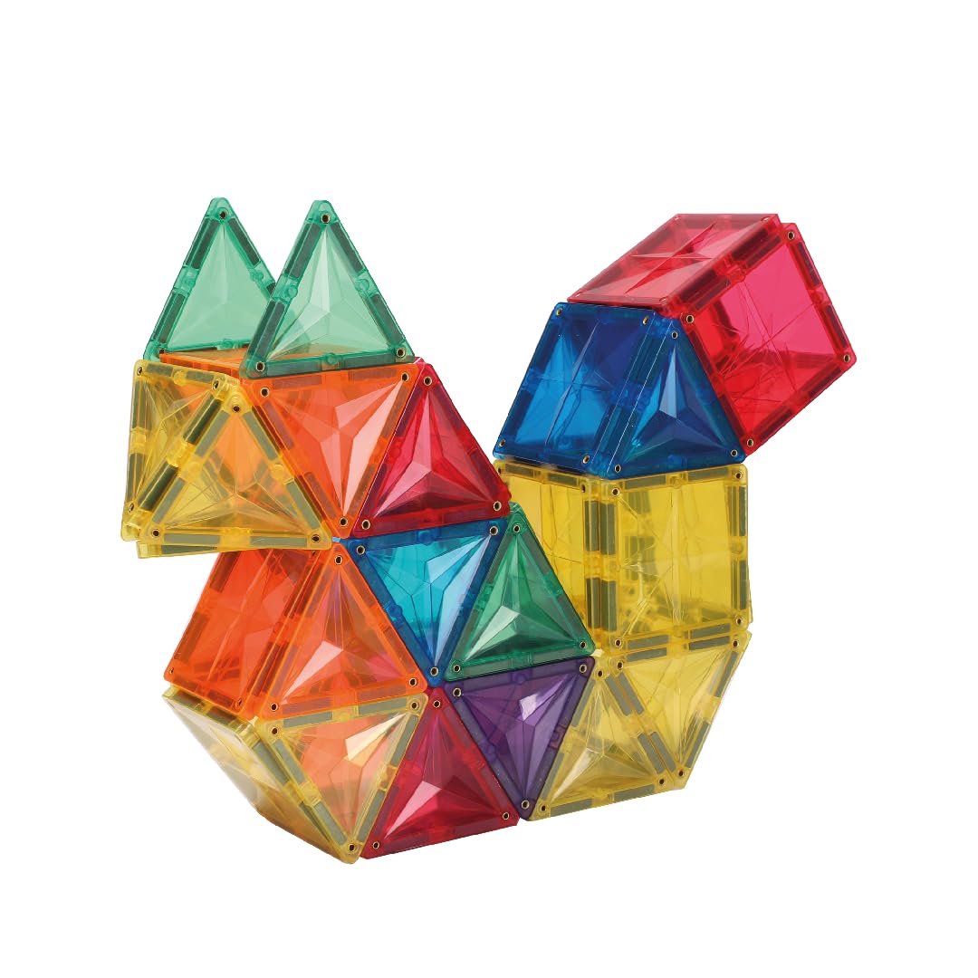 Original-Bausatz in Knallfarben 60 Teile, langlebiges Magnetspielzeug, Robustes Lernspielzeug, erweiterbare Sets, für Kinder ab 3 Jahren