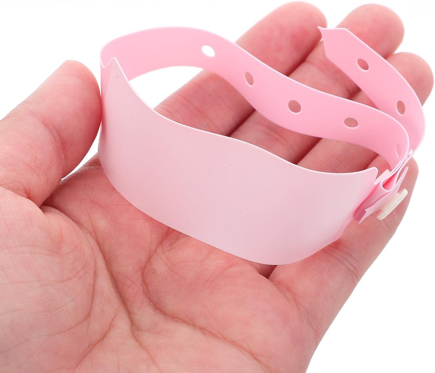 100pcs Pink Wristbands for Hospital Patients, Disposable Patient Identification Bracelets with Writable Surface, Admission Id Bands for and Event Use