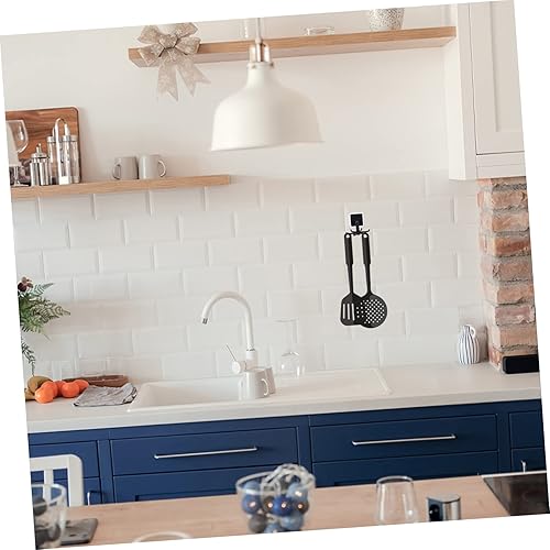 Miniatura 3 de BUGUUYO 4 ganchos adhesivos plegables rotativos para colgar utensilios, colgador de pared, ganchos de cocina, gabinete de pared de cocina, colgador