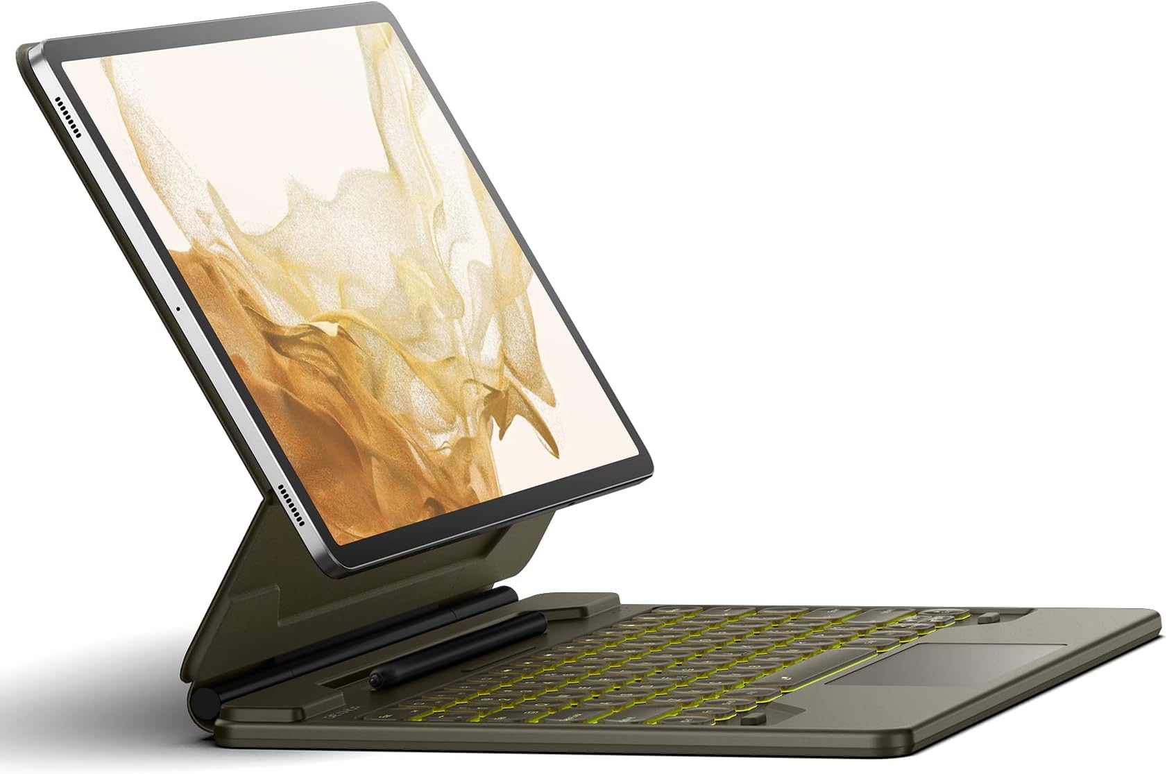 Dexnor for Samsung Galaxy Tab S10+ Plus/S9+ Plus/S9 FE+ Plus/S8+ Plus/S7+ Plus/S7 FE Case with Keyboard 12.4" Magic Style Floating Cantilever Magnetic Stand Trackpad Backlit S Pen Holder - Brown