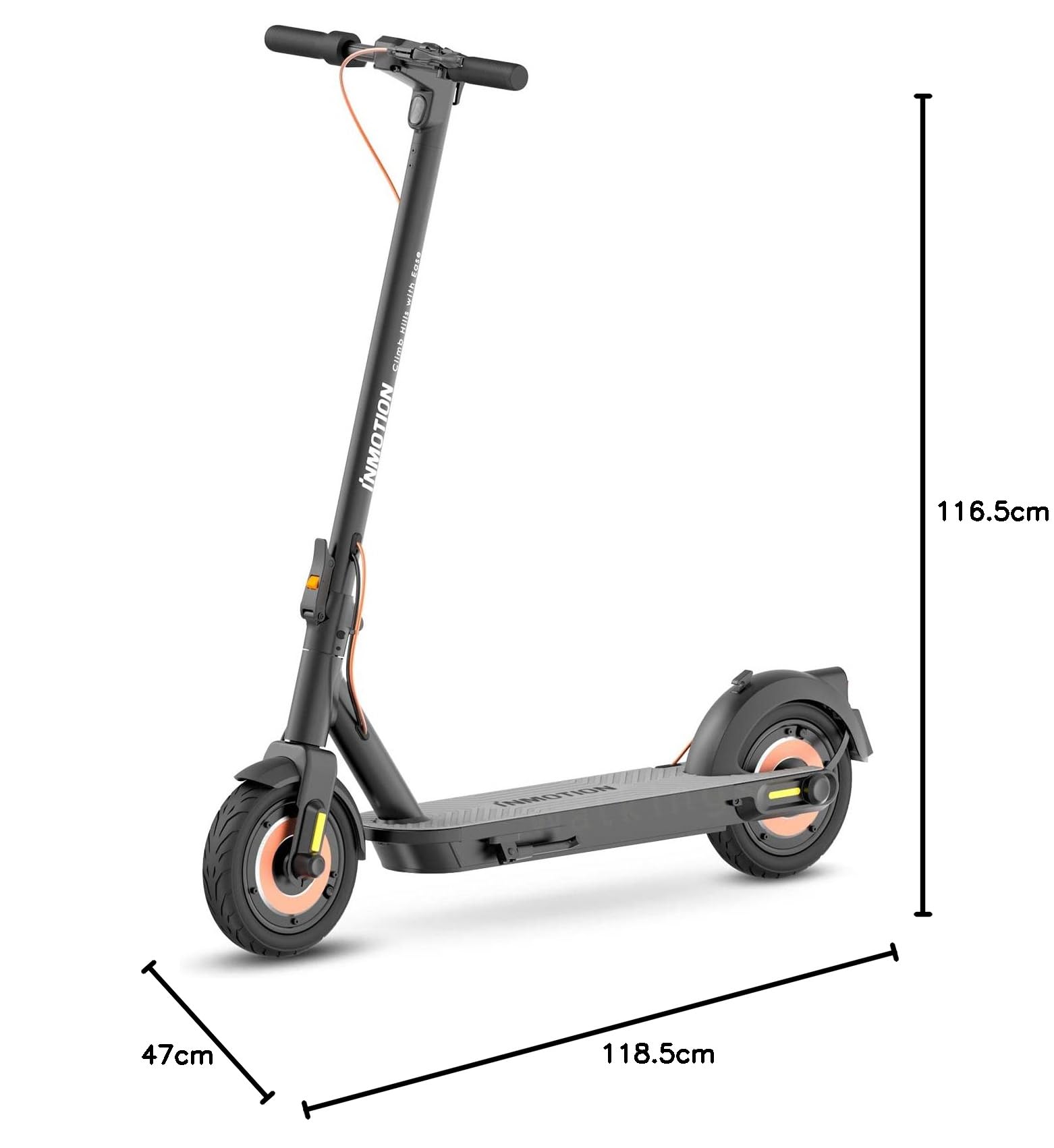 Inmotion Trottinette Electrique Adulte Climber, 2 Moteurs 450W, Autonomie jusqu'à 55km, 25KM/H, Roues 10", Ecran d'affichage LED, Rapide et légère