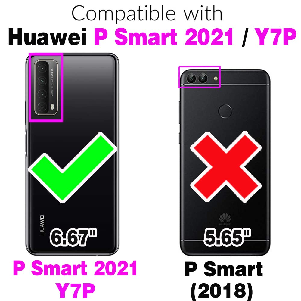 Asuwish Custodia per Huawei P Smart 2021, con pellicola protettiva per