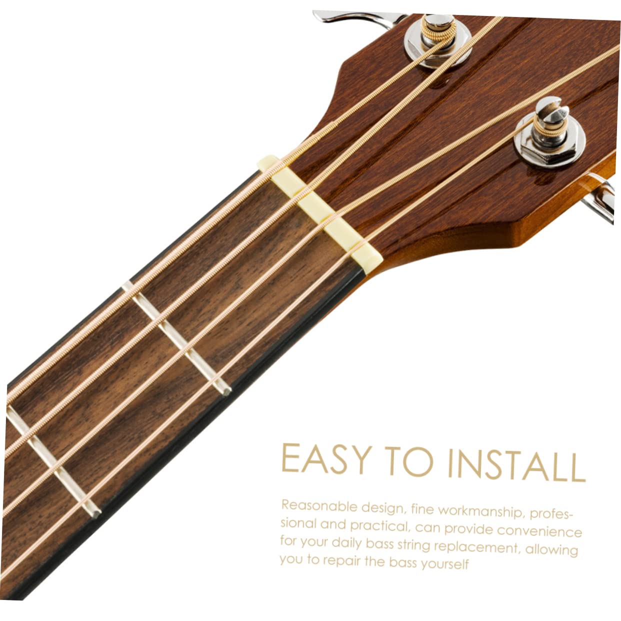 TOYANDONA 4 String Electric Bass Strings Kit Strings for Acoustic Bass Bass Guitar Accessory