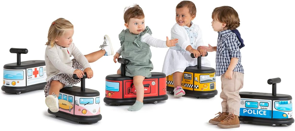 Italtrike La Cosa Ride On Toy for Toddlers & Kids, Indoor & Outdoor Use, Safe Design, Sturdy 360-Degree Child-Safe Wheels, Features Storage Compartment, 1-6 Years, Made in Italy (Fire Truck)