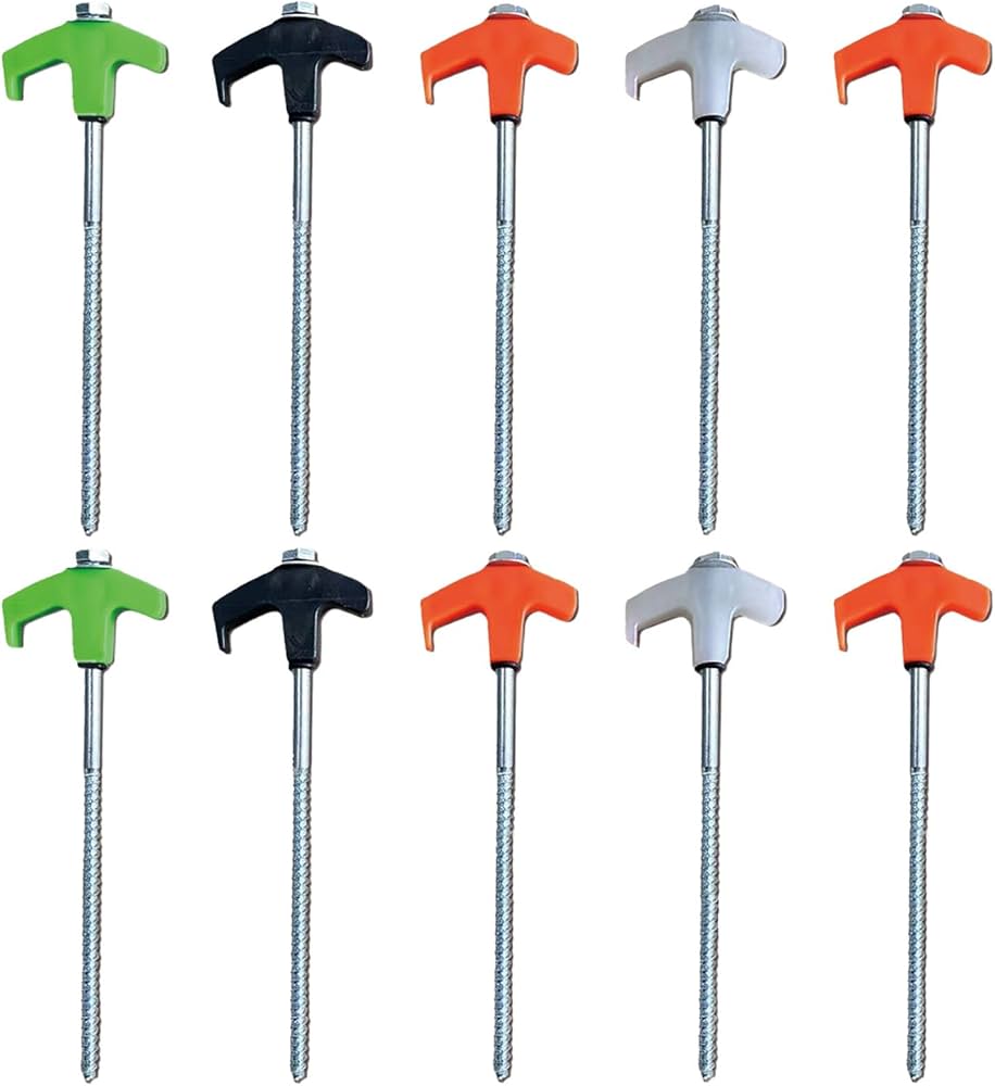 Amazon.co.jp: ネジ | ねじ込み式テント杭 | 頑丈なねじ込み式