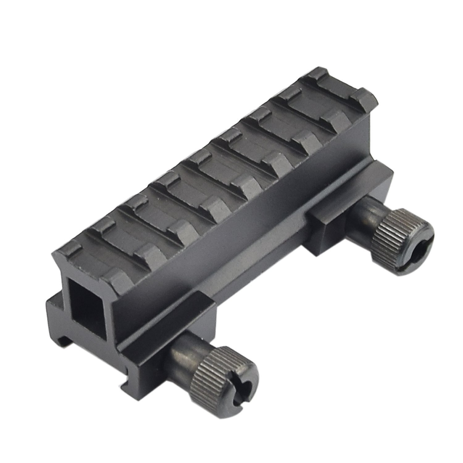 360 Tactical 1 inch High Profile Short Riser Mount Matte Black Picatinny 8 Slot for Scopes and Optics