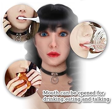 Silicone Female Mask Headwear Masks Hand-Made Realistic Soft Adults Full Face Mask Halloween Party Mask for Cosplay
