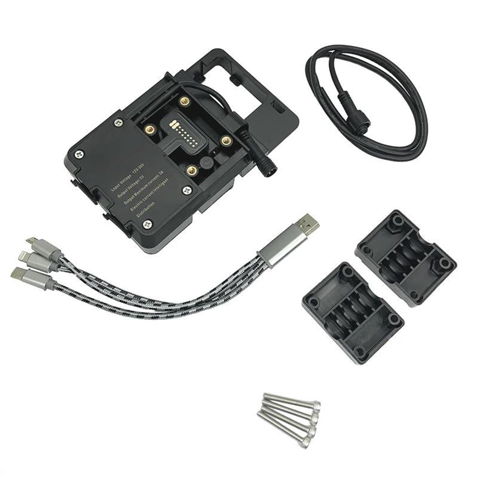 Dtsgcx Usb Charging Motorcycle Adjustable Modified Gps Navigation Bracket Support For F700gs F800gs 2008-2017(Usb Charging)