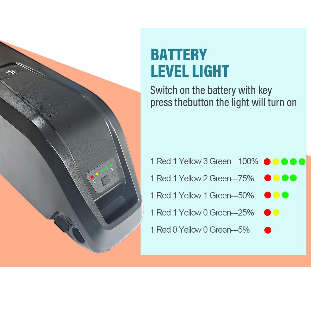 Batterie per biciclette elettriche Hailong Generation II 36V 48V 52V 20Ah 25Ah 28Ah 21700 e 18650 Adatte per motori Bafang/Brushless/Aw (48V15Ah)