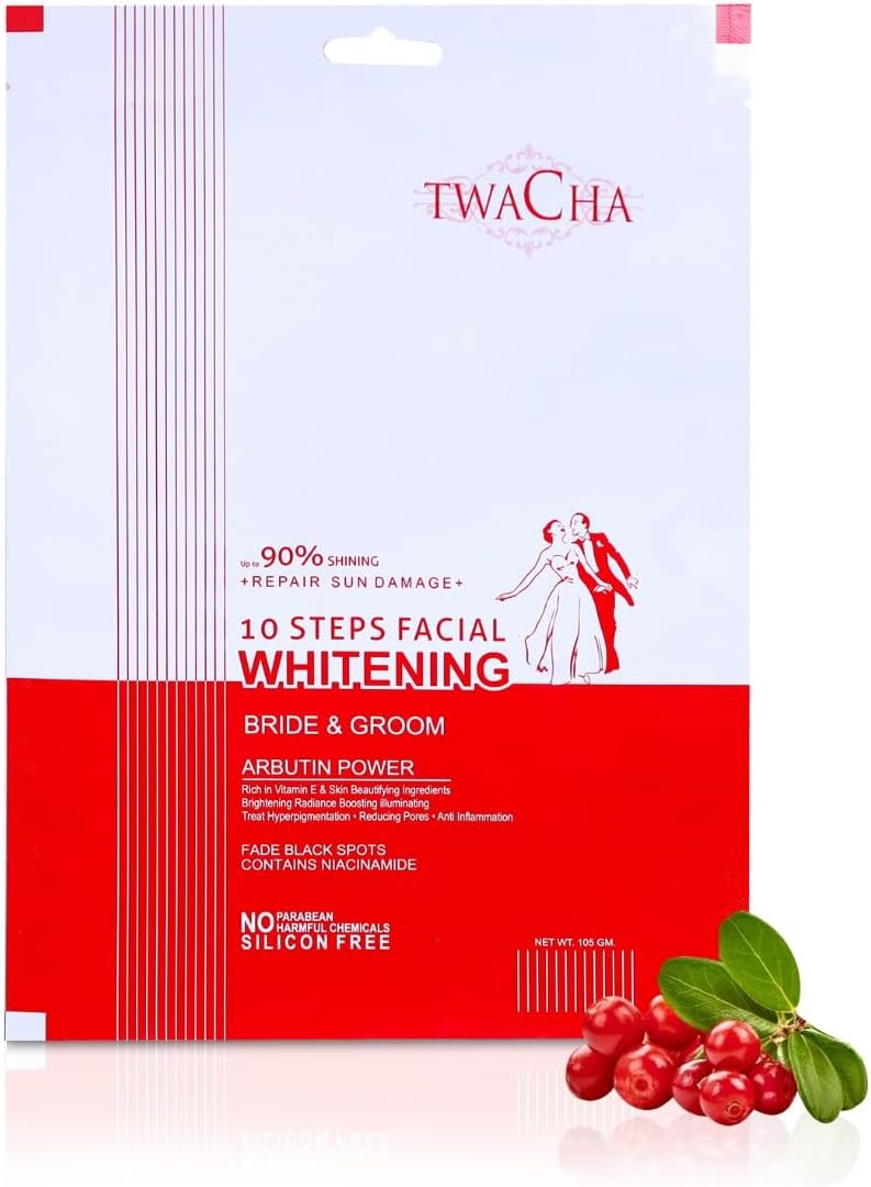 10 Steps Bridal Facial Kit for Brightening | Gives Instant Glow and Even toned Look | With Niacinamide | Suits all Skin Types (110 Gram)