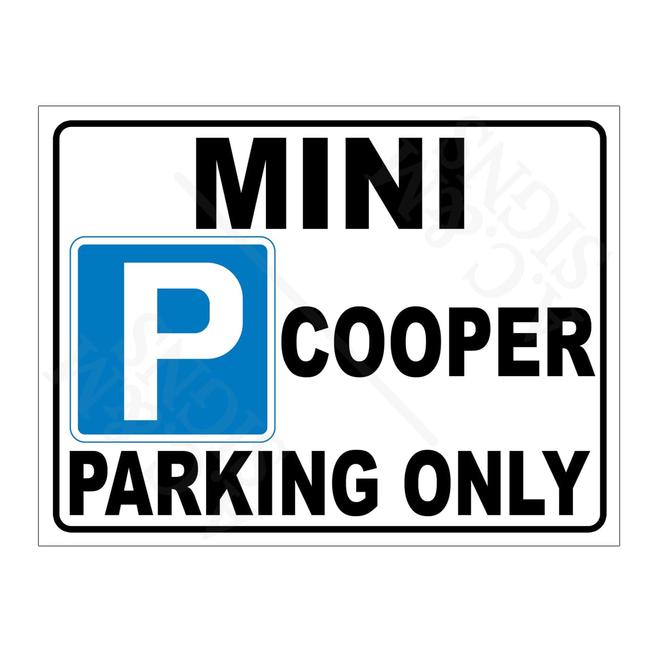 Parking Metal Sign Plaque Compatible With Mini Cooper Ref15187 8x6in