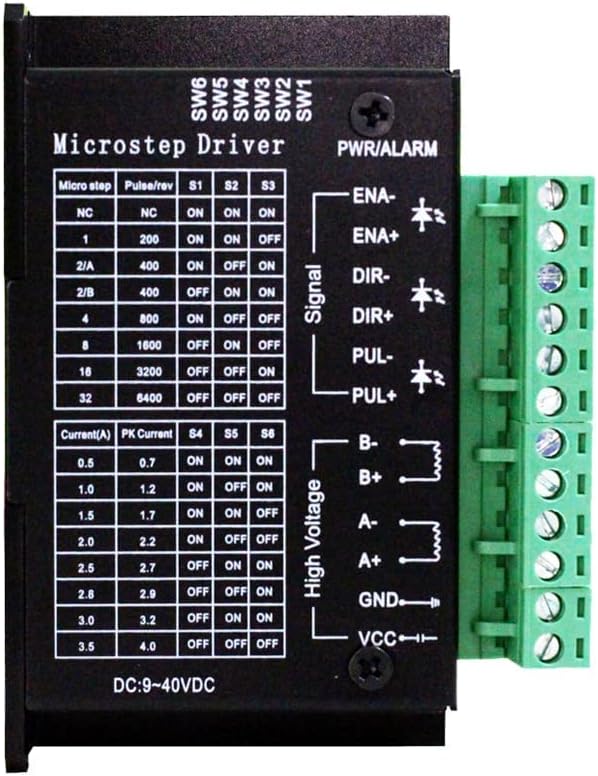 EASON Stepper Motor Driver TB6600 4A DC9-42V 32 Subdivision for Nema 17, 23 Series Stepper Motor CNC Controller Single Axis Hybrid MicroStepping