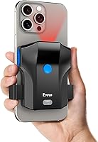 Vista 1 de Eyoyo Escáner de código de barras 2D para teléfono: Escáner portátil de código QR Bluetooth 1D con indicador de nivel de batería, lector de código