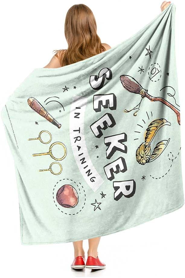 Northwest Warner Bros. Harry Potter Seeker in Training Silk Touch Throw Blanket, Cozy for All Seasons, Lightweight for Couch, Sofa, Boys Girls Bedding, 50x60 Inches