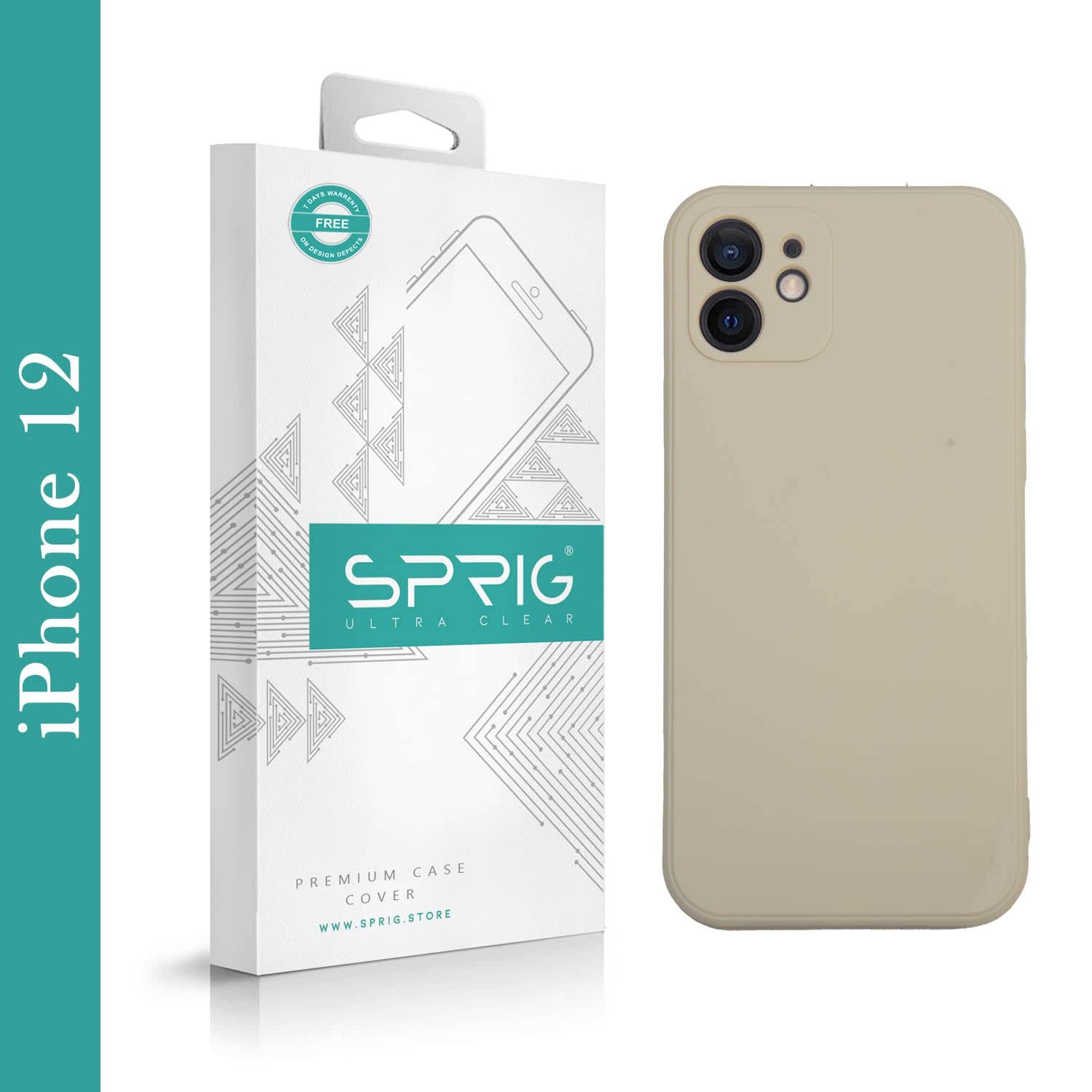 SPRIG TPU Matte Back Cover/Back Case for iPhone 12 Pro (Cream White) (B0B94CKWF1) Amazon Price History, Amazon Price Tracker