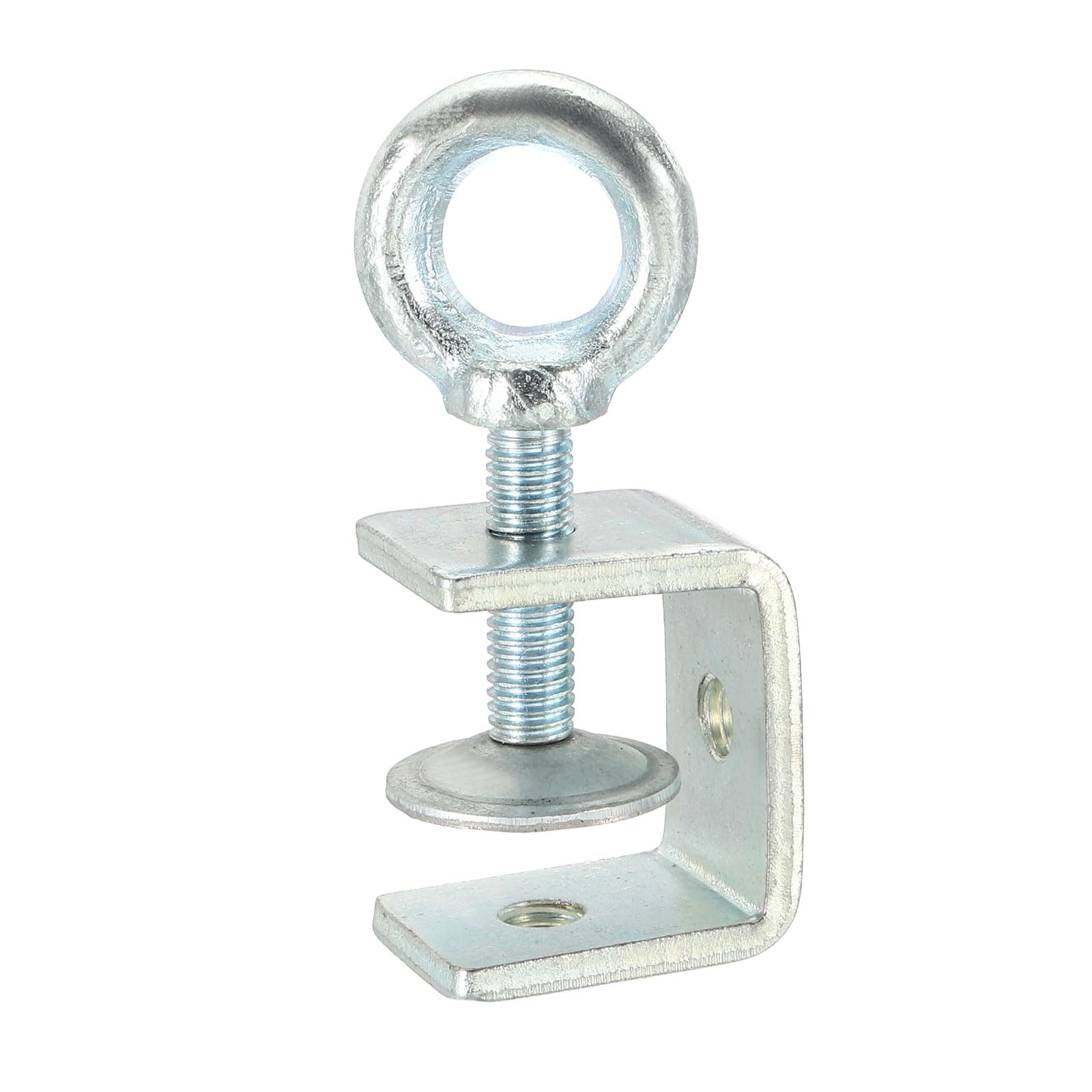 sourcing map Carbon Steel C Clamps 30mm Square Galvanized Mini Tiger Clamp Adjustable Heavy Duty Metal U Clip with Eye Hook Screw for Woodworking Welding Mounting, Blue White — image 1