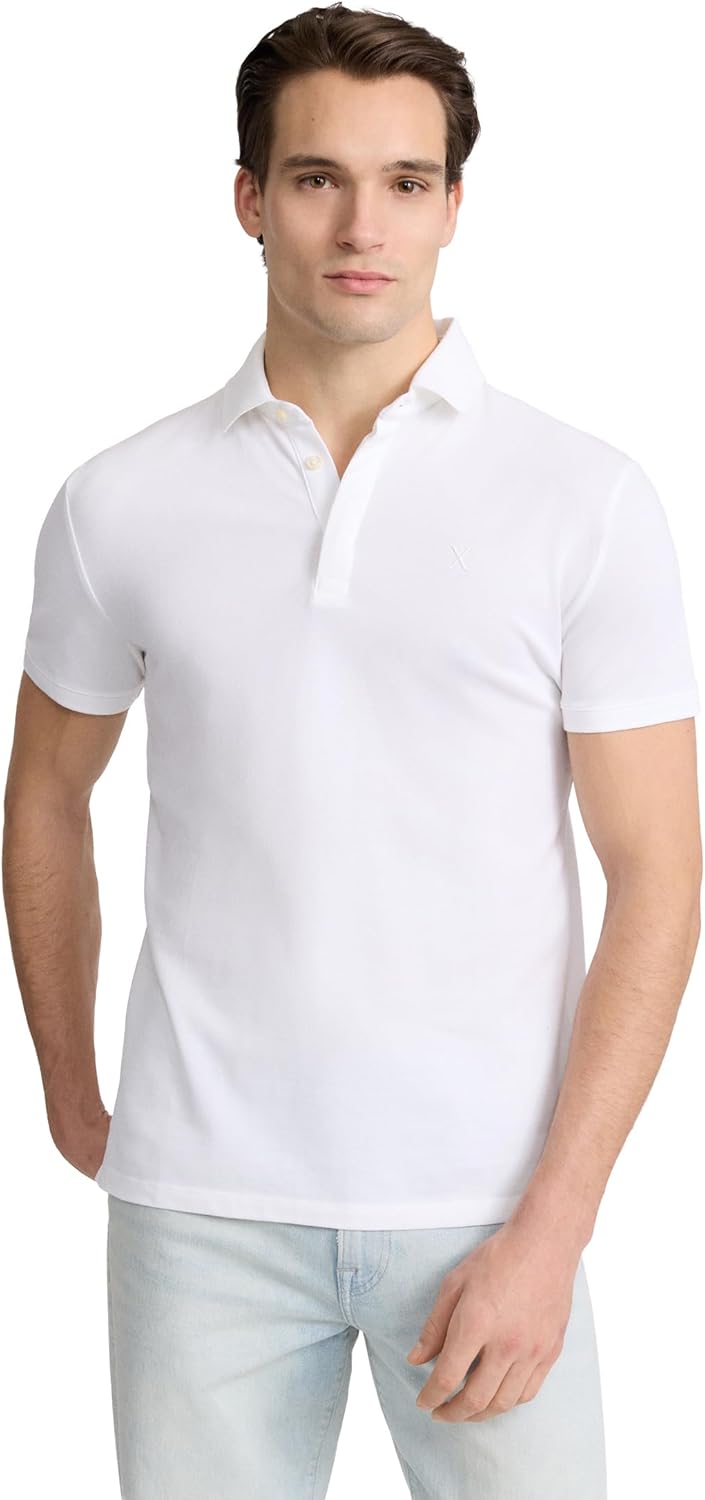 EXPRESS Men’s Pima Cotton Pique Polo – Short Sleeve Classic Fit, Soft Breathable