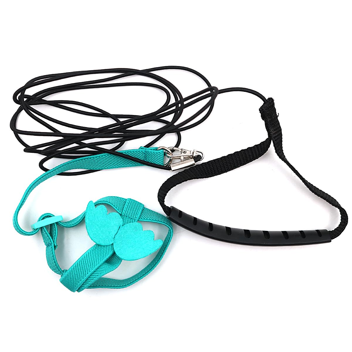 1 Ensemble de Corde d'entraînement au vol pour Oiseaux en Plein air, kit de Harnais et de Laisse pour Oiseaux, Harnais réglable pour Animaux de Compagnie (Bleu Clair)