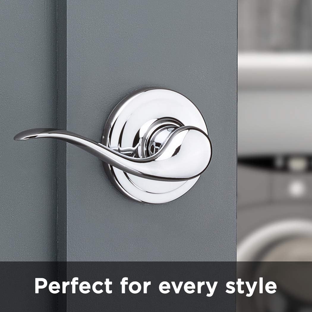 Kwikset Tustin Hall/Closet Lever in Polished Chrome (Pack of 2)