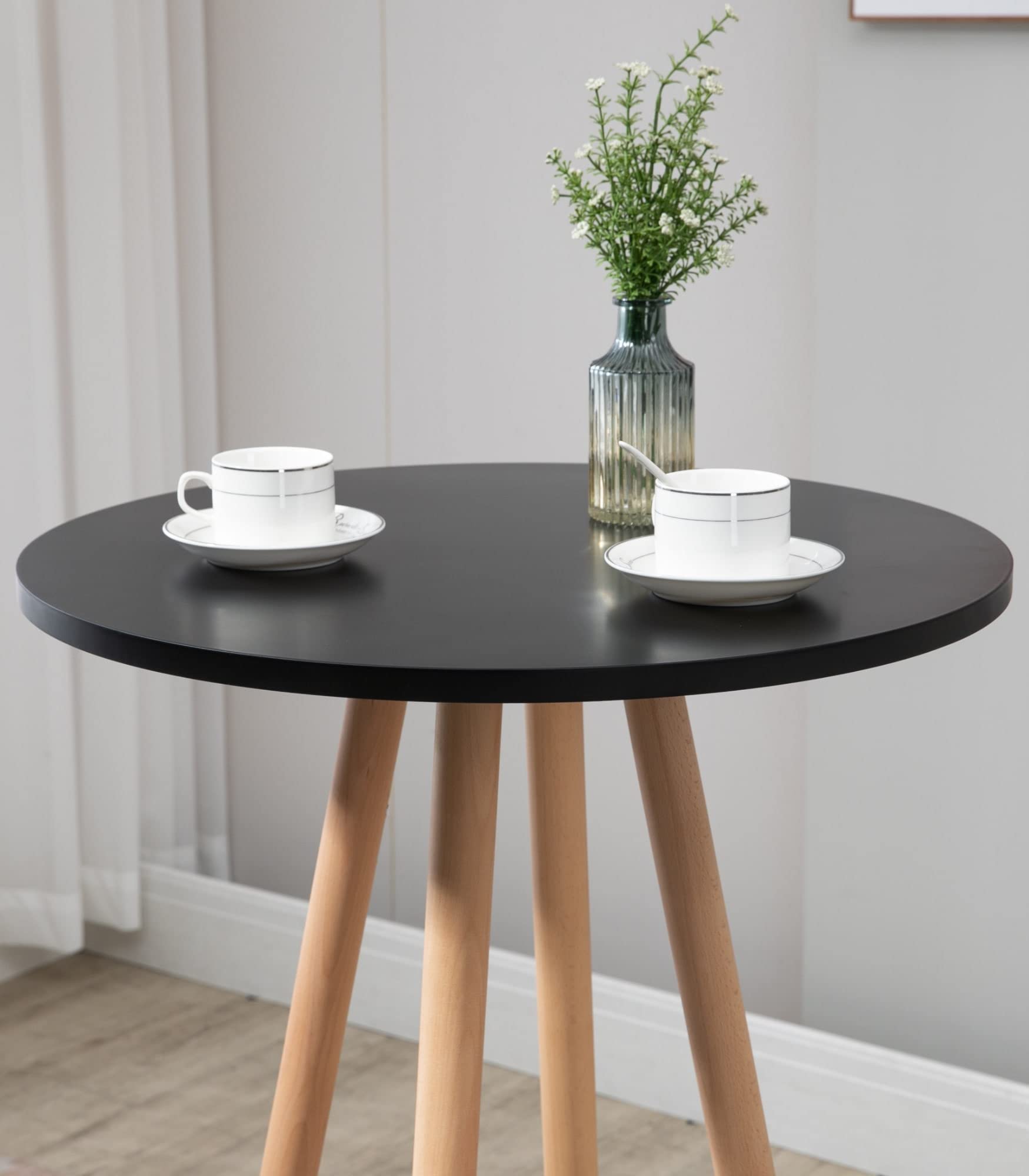 CLP Stehtisch Livia rund I Bartisch Rund I Bistrotisch Aus Holz, Farbe:Natur/schwarz