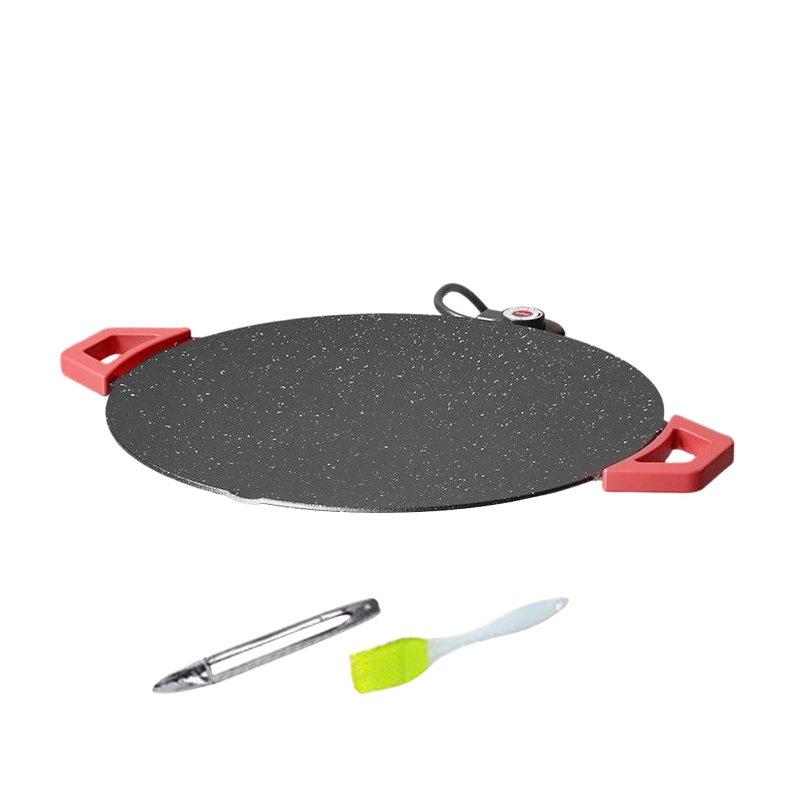 Grill Électrique D'Intérieur - Poêle Ronde Portable Antiadhésive | Assiette De Cuisson Électrique | Grill De Table | Plancha Sans Fumée Pour Grillades | Pour Extérieur, Cuisine, Maison, Restaurant