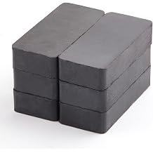 6PCS Rectangular Magnets,Ceramic Industrial Magnets Hobby Craft Magnets-Magnet Disc for Refrigerator Button DIY Cup Magnet Craft Hobbies, Science Projects & School Crafts