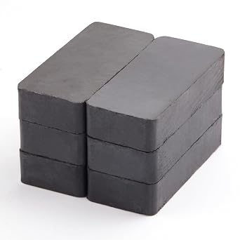 6PCS Rectangular Magnets,Ceramic Industrial Magnets Hobby Craft Magnets-Magnet Disc for Refrigerator Button DIY Cup Magnet Craft Hobbies, Science Projects & School Crafts