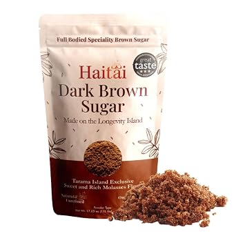 Haitais Longevity Island Sugar  Blue Zone Food, Japans Black Sugar, Deep, Dark, Powerful Taste  500g Powder Type