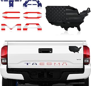 Tailgate Letters for Tacoma Accessories - Letters for Tailgate for Toyota Tacoma Accessories 2016-2022 2023 | for Tacoma Tailgate Letters with American Flag Emblem Tailgate Letters for Tacoma Decal