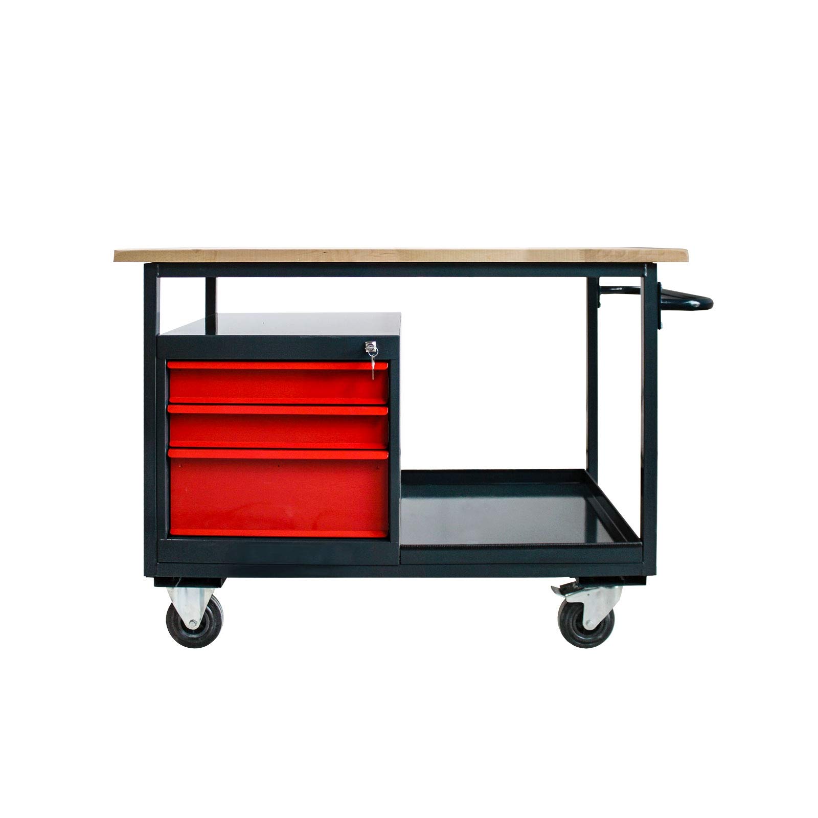 DEMA Tischwagen Arbeitswagen EKO 2" mit 3 Schubladen – Mobile Werkbank mit robustem Stahlrahmen und praktischen Rollen, ideal für Werkstatt und Garage