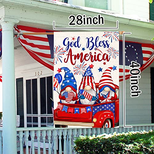 Pinata 4Th Of July Flags Patriotic 28 X 40 Double Sided Gnomes Fourth Of July Independence Day Memorial American House Flag Usa Star Stripe Holiday Home Yard Banner Outdoor Sign Large Garden Flag #TOP3