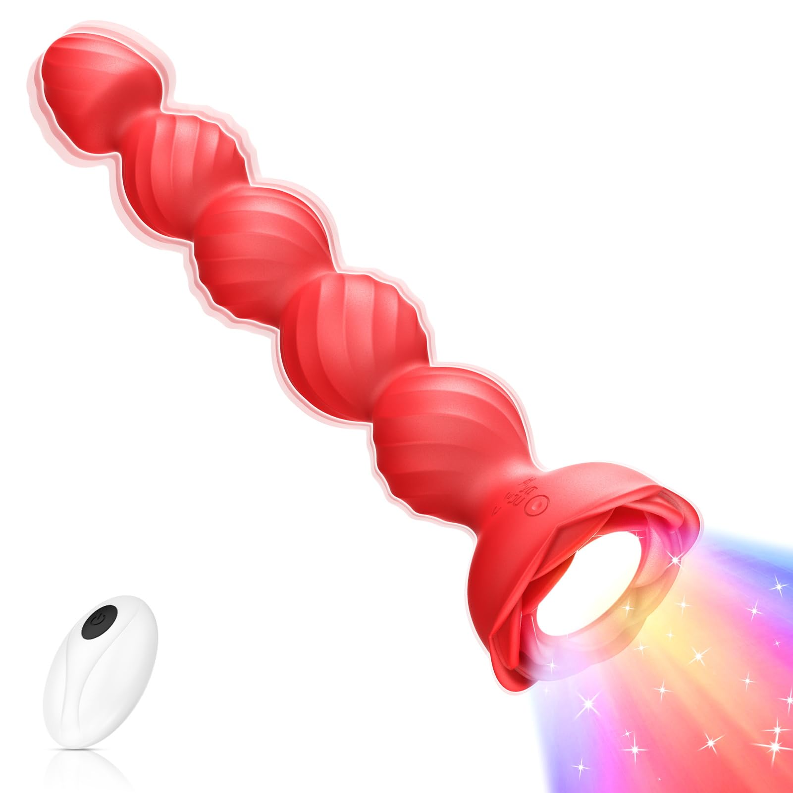 Vibrating Anal Beads Butt Plug Sex Toys - Silicone Remote Control G Spot Vibrator with 10 Vibration Modes