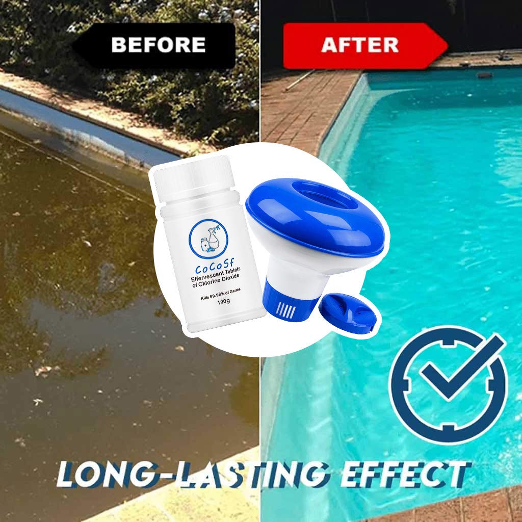 Pool Cleaning Effervescent Tablets - Instant Water Cleaner For Baths & Small Pools