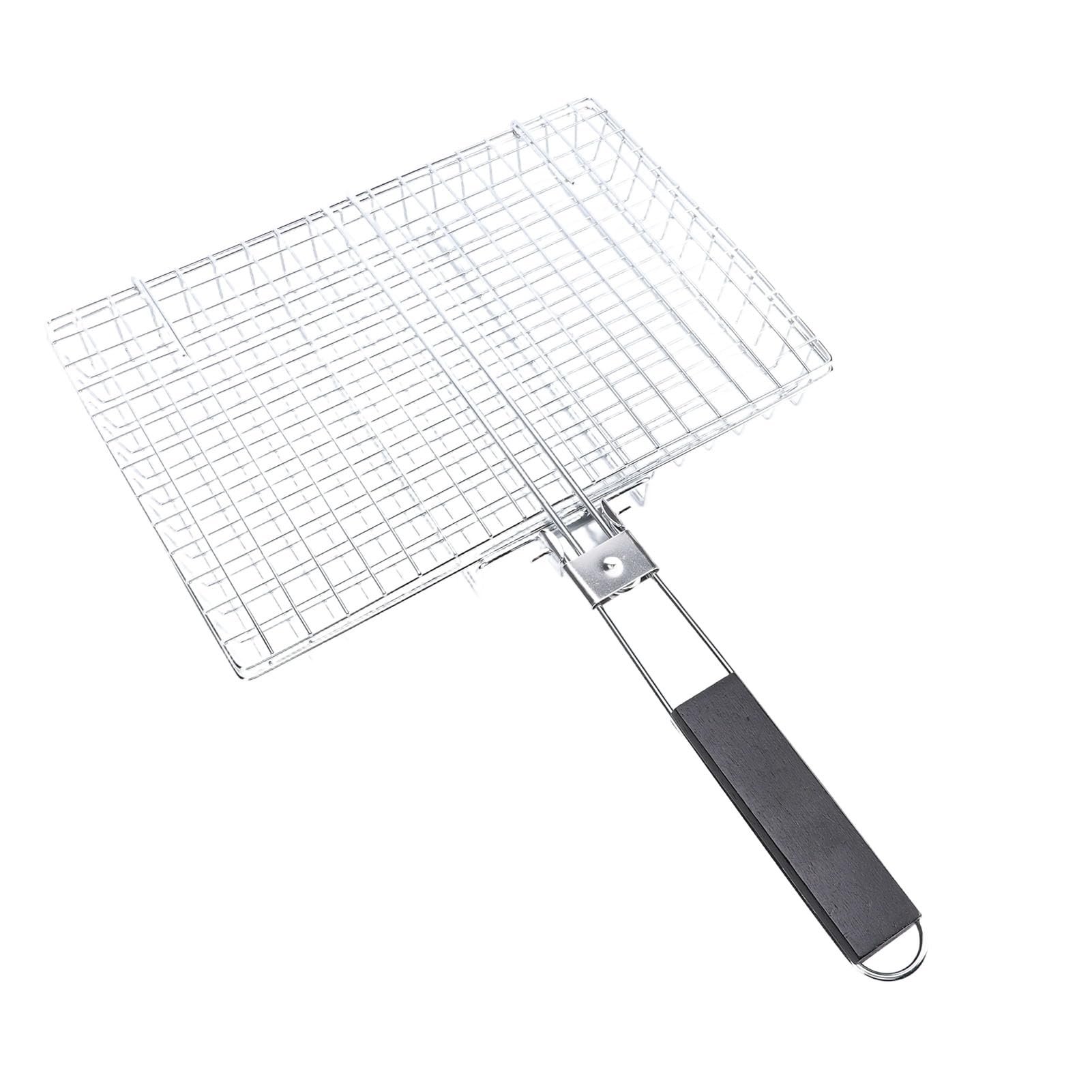 Cestello per Griglia, Griglia di Cottura in Acciaio Al Carbonio, Grande Accessorio per Barbecue da 12,6 X 8,9 Pollici per Pesce e Verdure (A)