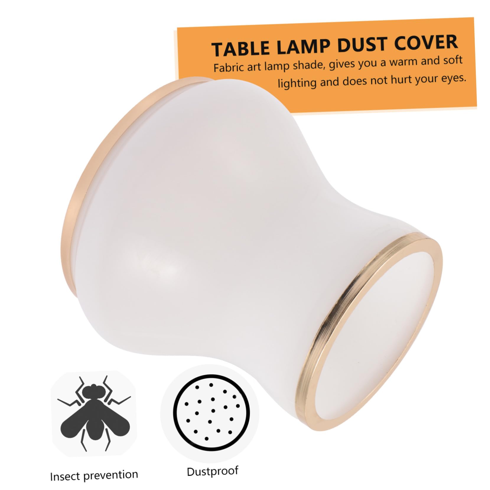 DOITOOL Paralume Luce Calda e Multifunzionale E14 in Vetro Bianco Design Classico per Lampada da Comodino e Lampada da Parete per Casa e Hotel