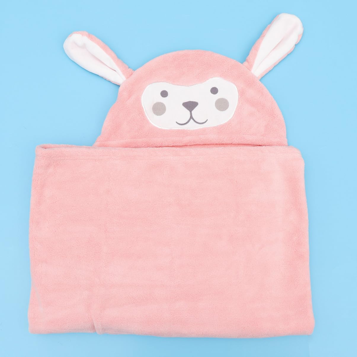 Hohopeti Toalla de Baño Absorbente y Transpirable Capucha de Coral Fleece para Niños Estilo Dibujos Animados Presa Diseño de Conejo para Playa y Parque Acuático
