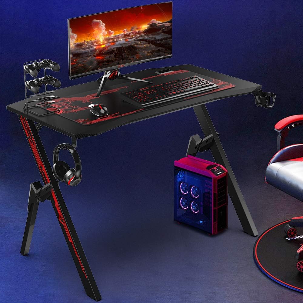 Gaming Desk, 43.3" Home Office Desk Computer Desk Large