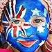 Red White Blue Face Body Paint - USA American Flag 3 Colors Makeup Face Painting Palette for America's Patriotic Events 4th of July, Independence Day, Veterans Day, Halloween, Sports Event