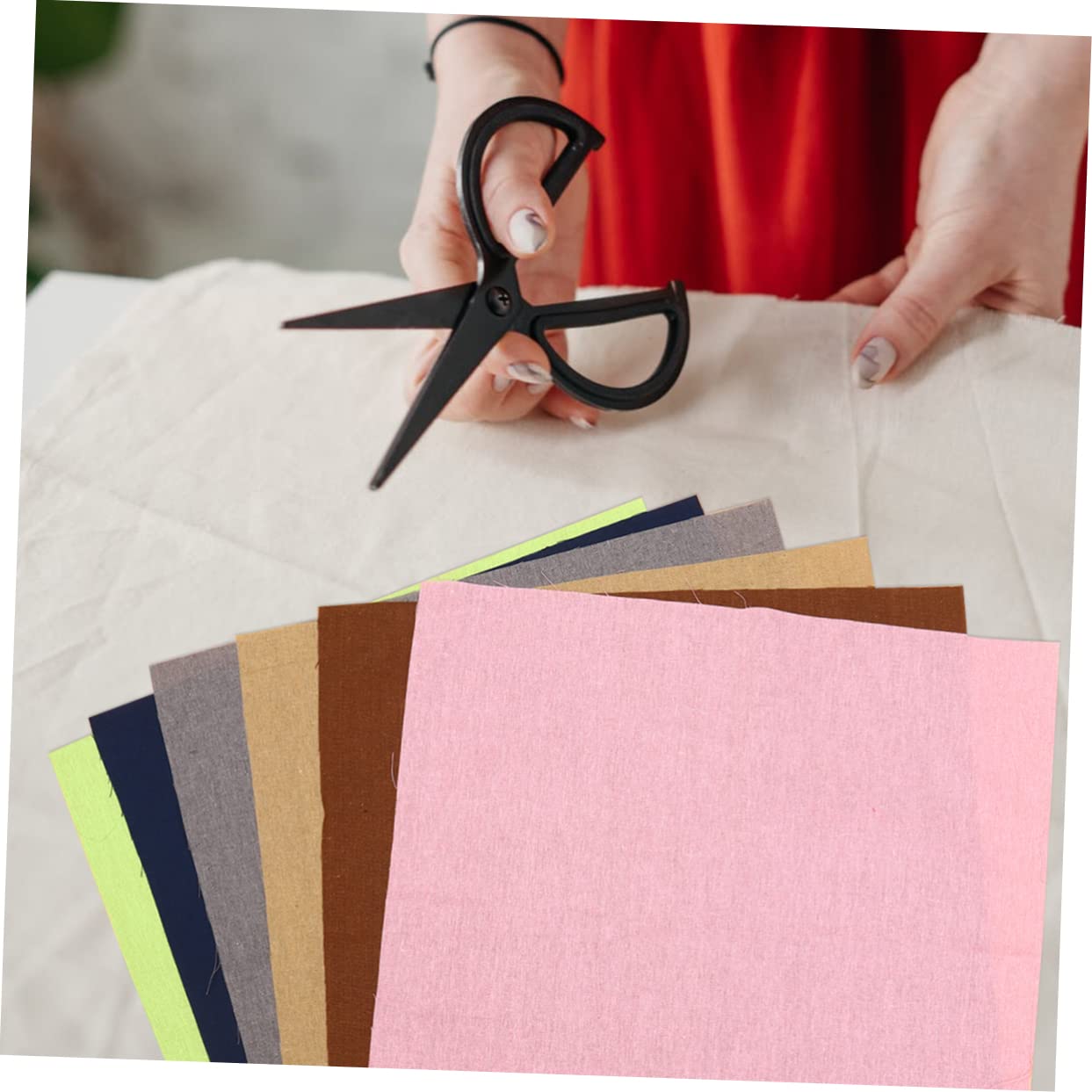 NUOBESTY 14pièces Tissus Lin Unis Pour Patchwork Matériaux Pour Couture Et Scrapbooking Couleurs Pour Quilting Et Artisanat