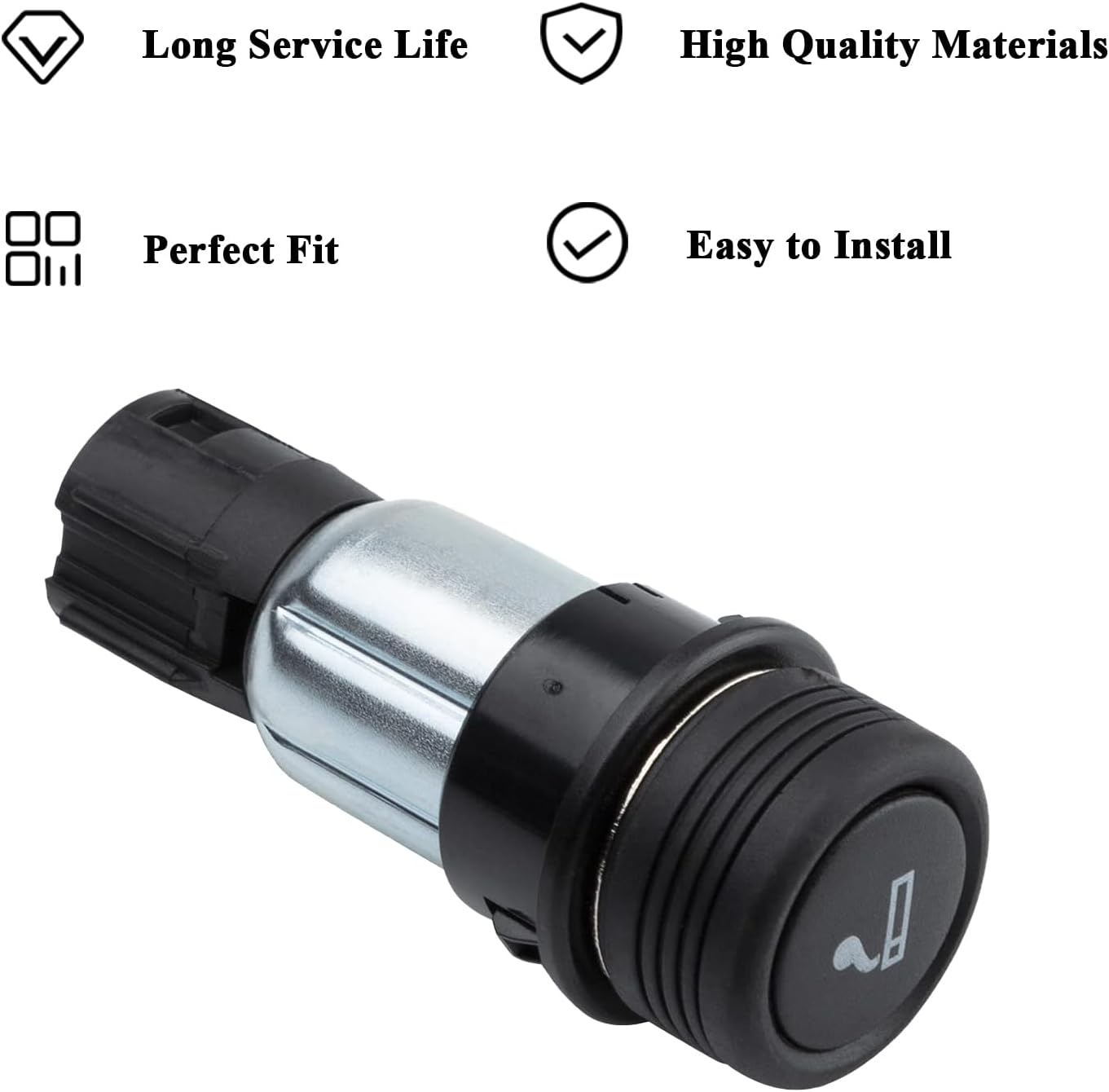 Cigarette Lighter Assembly Socket, OEM#XC3Z-15055-AA Cigarette Lighter Socket Plug Assembly Replacement for Ford E150 E250 E350 F150 F250 F350 F450 Super Duty Fusion Escape